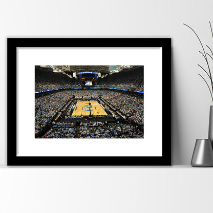 Greensboro Coliseum Complex, Stadium Canvas, Sport Art, Gift for him, White Border Framed Art Print Wall Decor