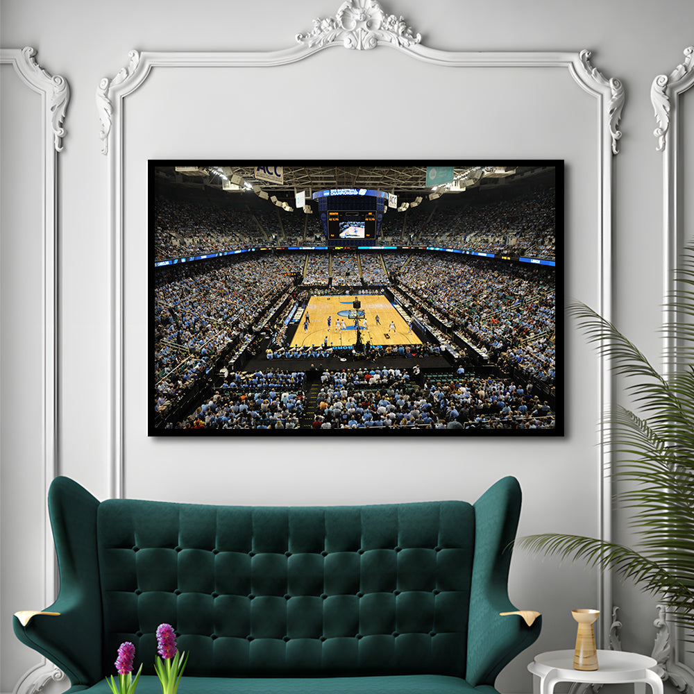 Greensboro Coliseum Complex, Stadium Canvas, Sport Art, Gift for him, Framed Art Print Wall Decor, Picture Framed