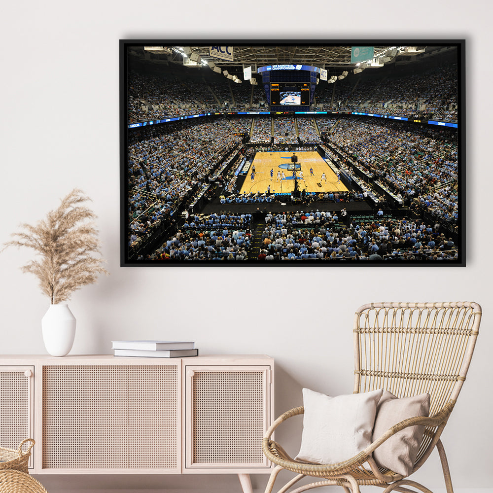 Greensboro Coliseum Complex, Stadium Canvas, Sport Art, Framed Canvas Print Wall Art, Floating Frame