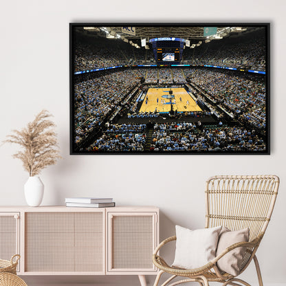 Greensboro Coliseum Complex, Stadium Canvas, Sport Art, Framed Canvas Print Wall Art, Floating Frame