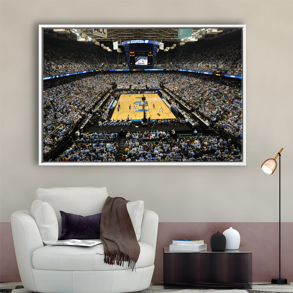 Greensboro Coliseum Complex, Stadium Canvas, Sport Art, Framed Canvas Print Wall Art, Floating Frame