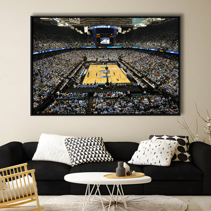 Greensboro Coliseum Complex, Stadium Canvas, Sport Art, Framed Canvas Print Wall Art, Floating Frame