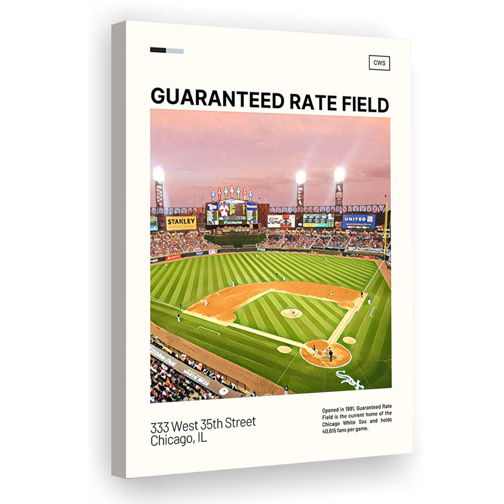 Guaranteed Rate Field Print, Chicago White Sox Stadium Canvas Art, Fan Gifts, Sport Art, Canvas Print Wall Art