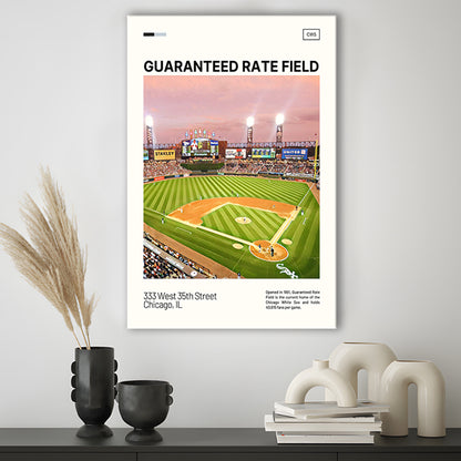 Guaranteed Rate Field Print, Chicago White Sox Stadium Canvas Art, Fan Gifts, Sport Art, Canvas Print Wall Art