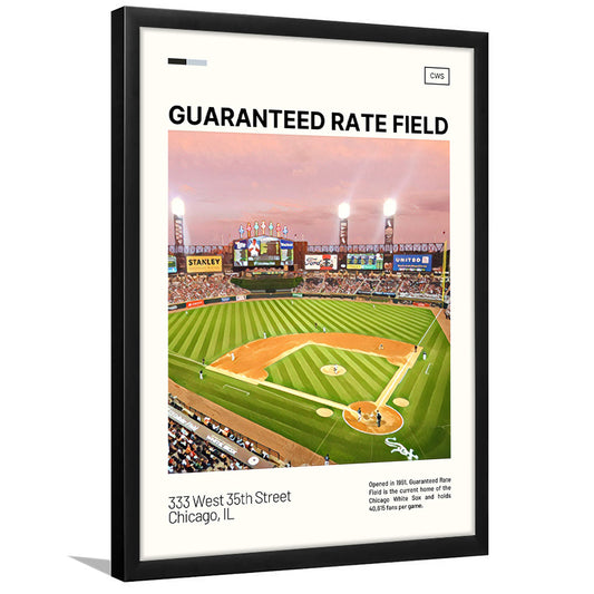 Guaranteed Rate Field Print, Chicago White Sox Stadium Art, Gifts for him, Sport Art, Framed Art Print Wall Decor