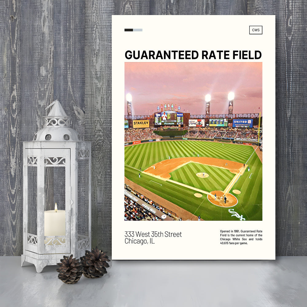 Guaranteed Rate Field Print, Chicago White Sox Stadium Canvas Art, Fan Gifts, Sport Art, Canvas Print Wall Art