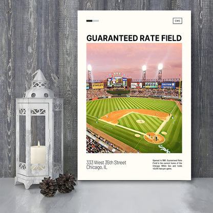 Guaranteed Rate Field Print, Chicago White Sox Stadium Canvas Art, Fan Gifts, Sport Art, Canvas Print Wall Art