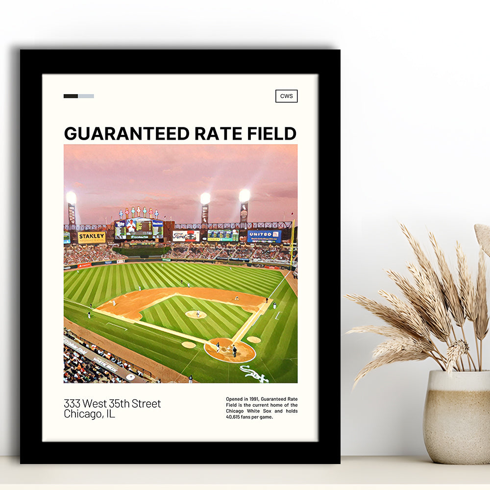 Guaranteed Rate Field Print, Chicago White Sox Stadium Art, Gifts for him, Sport Art, Framed Art Print Wall Decor