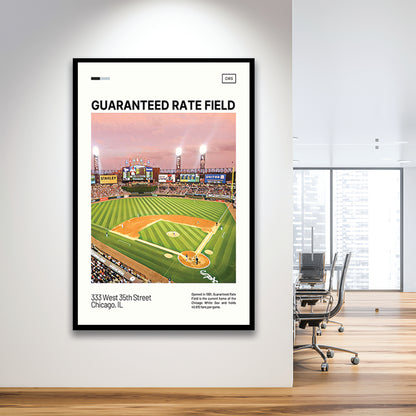 Guaranteed Rate Field Print, Chicago White Sox Stadium Art, Gifts for him, Sport Art, Framed Art Print Wall Decor