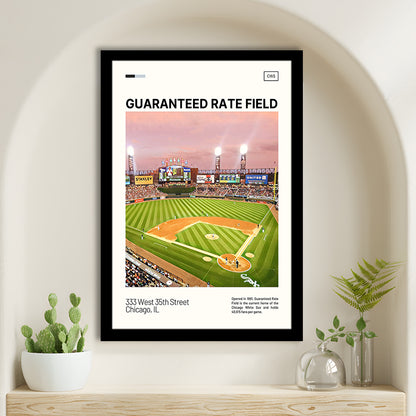 Guaranteed Rate Field Print, Chicago White Sox Stadium Art, Gifts for him, Sport Art, Framed Art Print Wall Decor