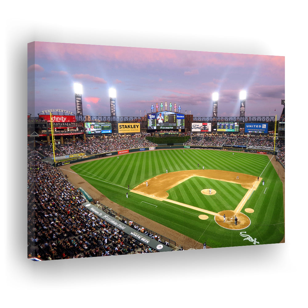Guaranteed Rate Field, Stadium Canvas, Sport Art, Gift for him, Man Cave Decor, Art Print, Canvas Print Wall Art
