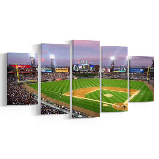 Guaranteed Rate Field, Stadium Canvas, Sport Art, Gift for him, 5 Panel, Large Canvas, Canvas Print Wall Art