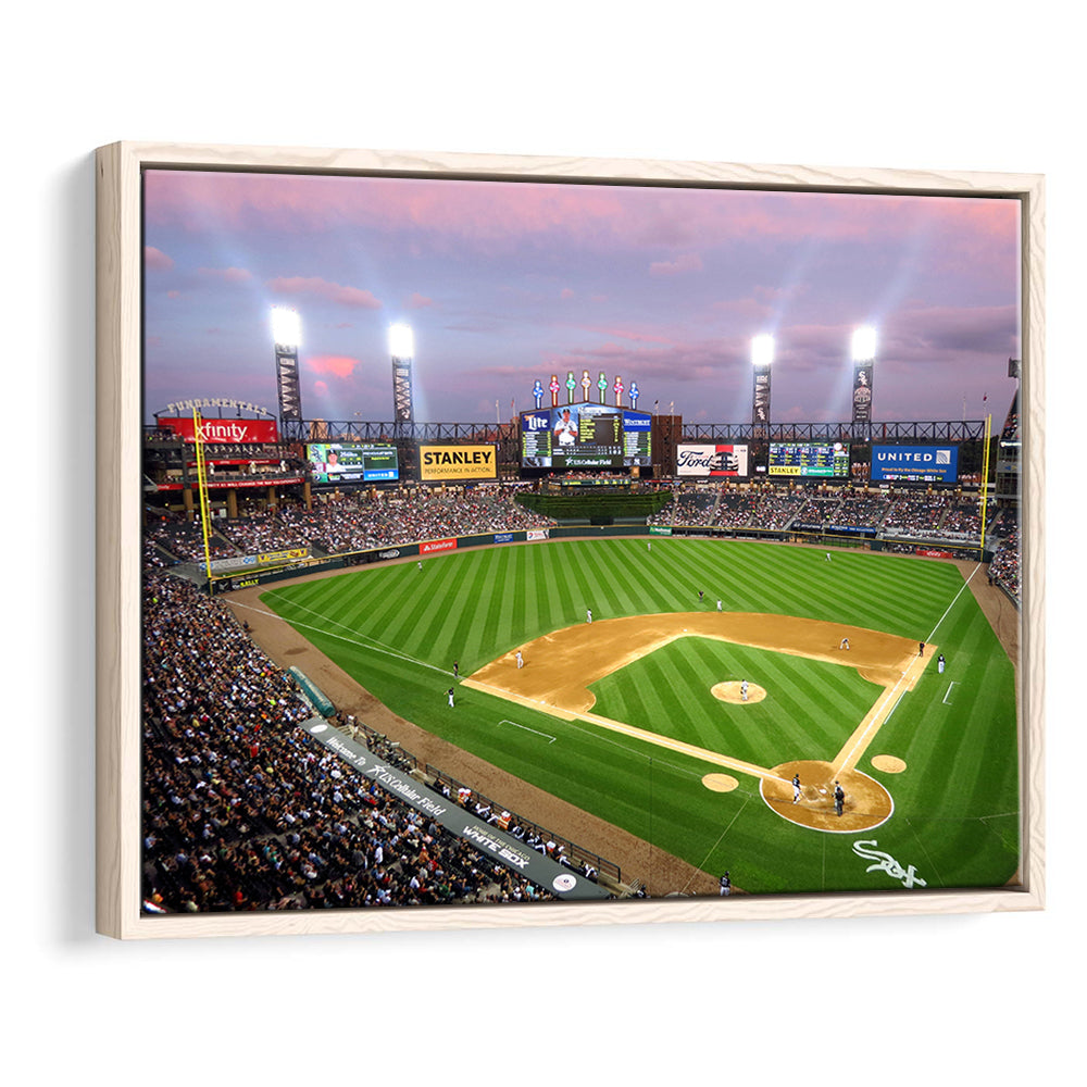 Guaranteed Rate Field, Stadium Canvas, Sport Art, Framed Canvas Print Wall Art, Floating Frame