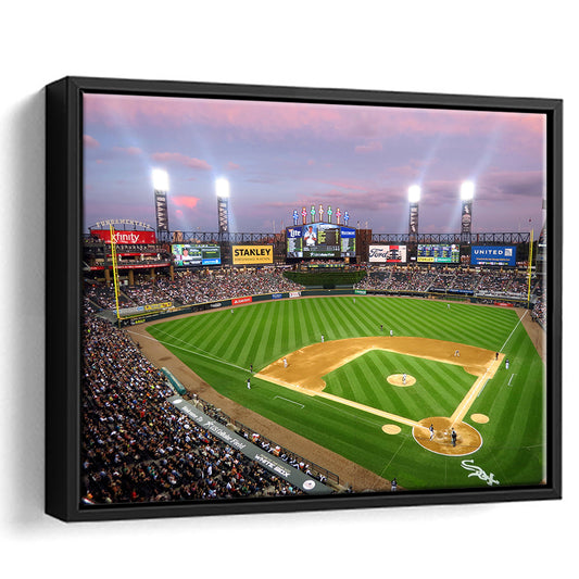 Guaranteed Rate Field, Stadium Canvas, Sport Art, Framed Canvas Print Wall Art, Floating Frame