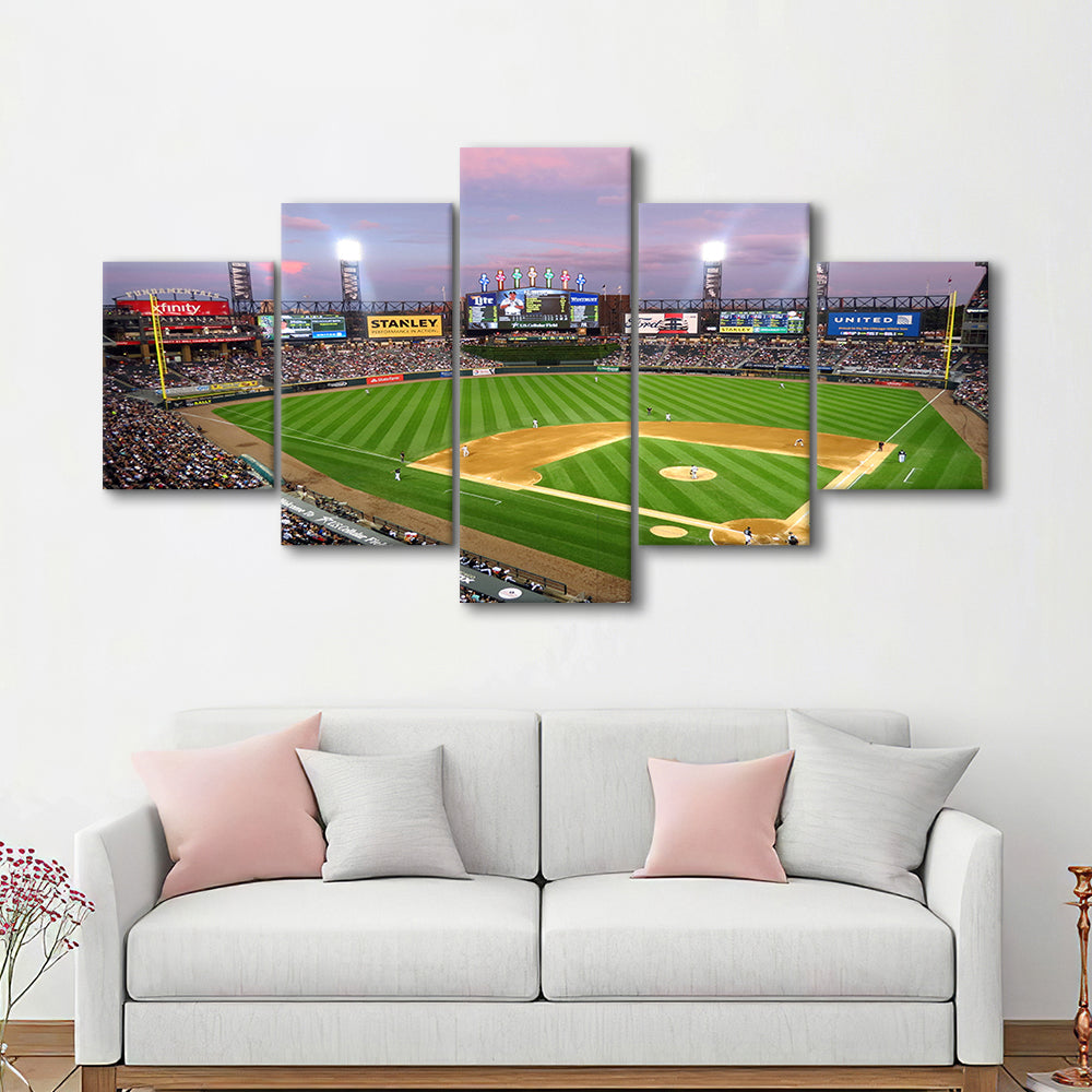 Guaranteed Rate Field, Stadium Canvas, Sport Art, Gift for him, 5 Panel, Large Canvas, Canvas Print Wall Art