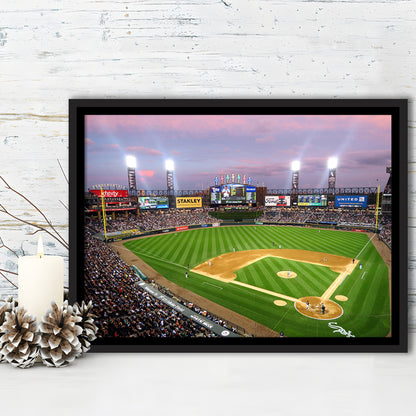 Guaranteed Rate Field, Stadium Canvas, Sport Art, Framed Canvas Print Wall Art, Floating Frame