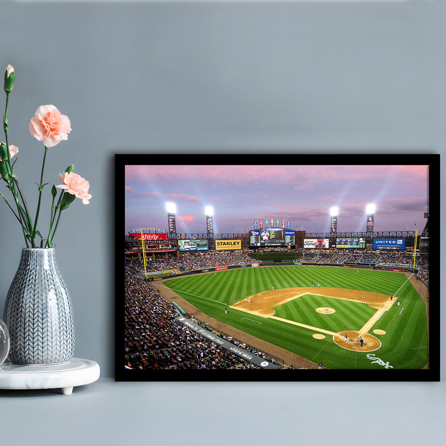 Guaranteed Rate Field, Stadium Canvas, Sport Art, Gift for him, Framed Art Print Wall Decor, Picture Framed