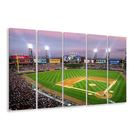 Guaranteed Rate Field, Stadium Canvas, Sport Art, 5 Panel B, Extra Large Canvas, Canvas Print Wall Art