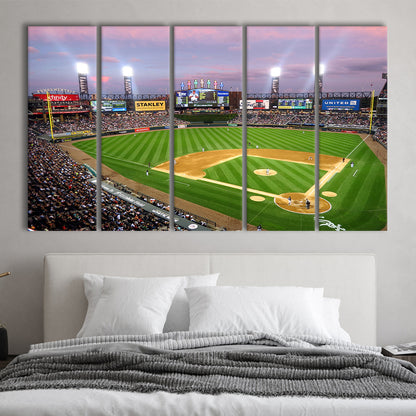 Guaranteed Rate Field, Stadium Canvas, Sport Art, 5 Panel B, Extra Large Canvas, Canvas Print Wall Art