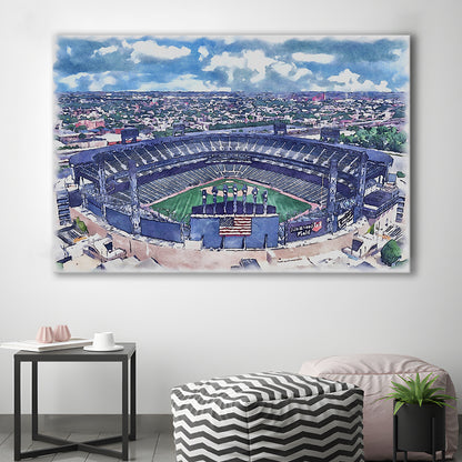 Guaranteed Rate Field WaterColor, Chicago Illinois Baseball Watercolor, Sport Art, Gifts for him, Canvas Print Wall Art