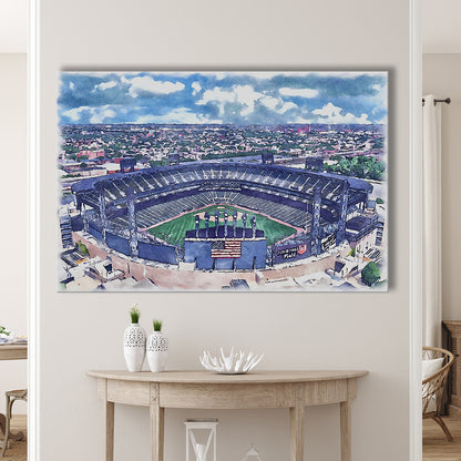 Guaranteed Rate Field WaterColor, Chicago Illinois Baseball Watercolor, Sport Art, Gifts for him, Canvas Print Wall Art