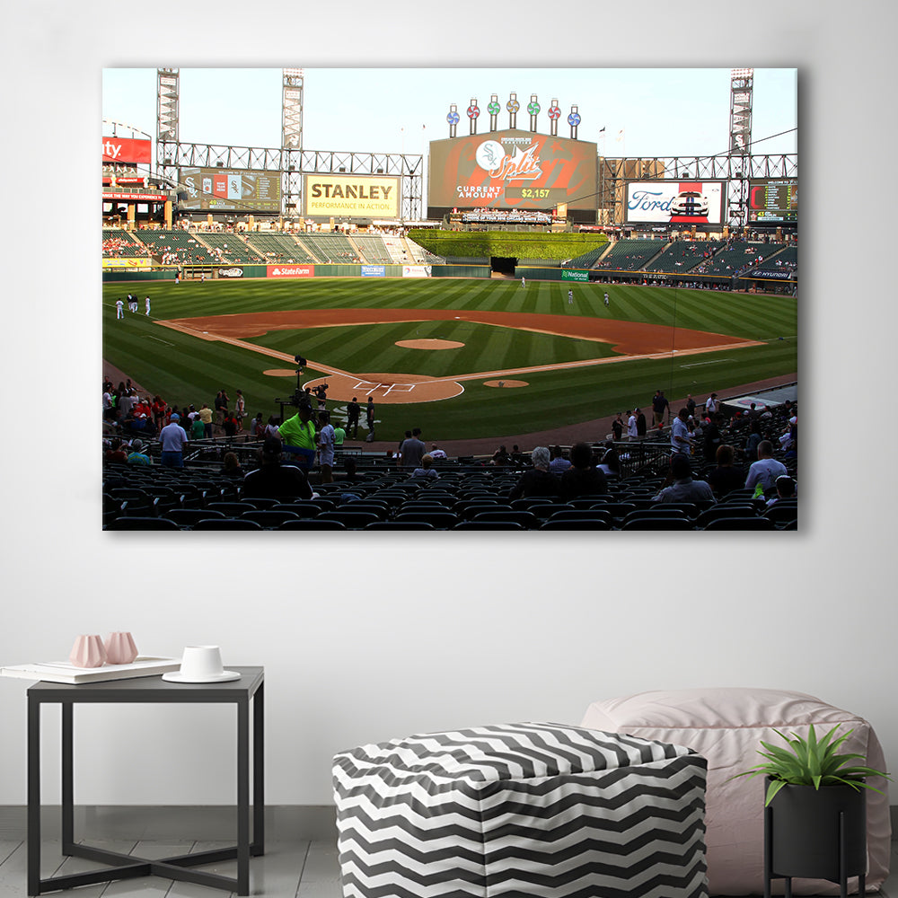 Guaranteed Rate Field in Chicago, Stadium Canvas, Sport Art, Gift for him, Man Cave Decor, Art Print, Canvas Print Wall Art