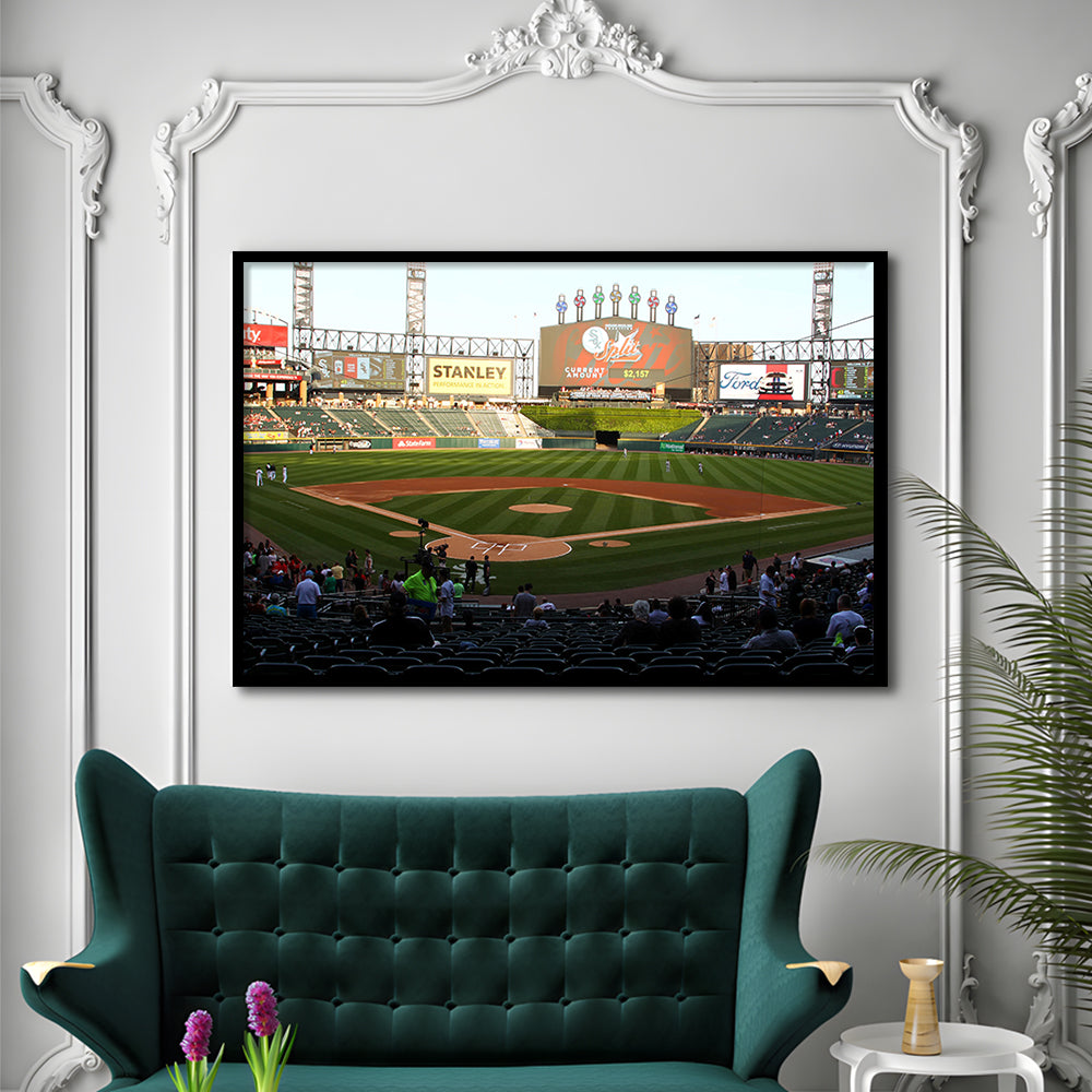 Guaranteed Rate Field in Chicago, Stadium Canvas, Sport Art, Gift for him, Framed Art Print Wall Decor, Picture Framed