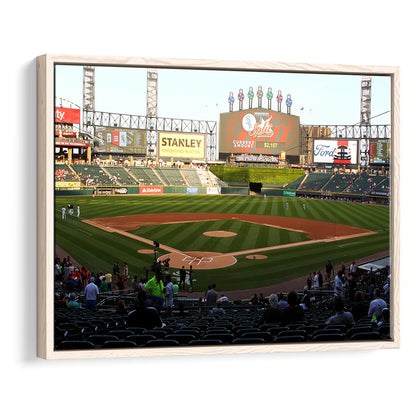Guaranteed Rate Field in Chicago, Stadium Canvas, Sport Art, Framed Canvas Print Wall Art, Floating Frame