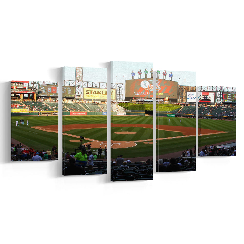 Guaranteed Rate Field in Chicago, Stadium Canvas, Sport Art, Gift for him, 5 Panel, Large Canvas, Canvas Print Wall Art