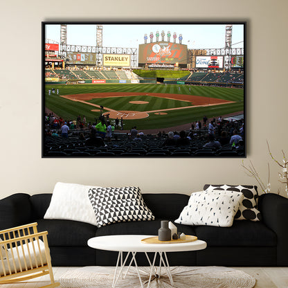 Guaranteed Rate Field in Chicago, Stadium Canvas, Sport Art, Framed Canvas Print Wall Art, Floating Frame