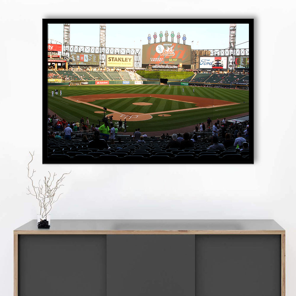 Guaranteed Rate Field in Chicago, Stadium Canvas, Sport Art, Gift for him, Framed Art Print Wall Decor, Picture Framed