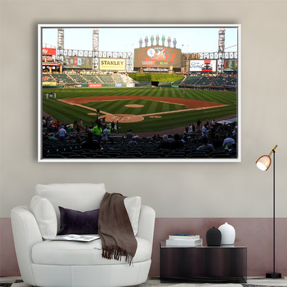 Guaranteed Rate Field in Chicago, Stadium Canvas, Sport Art, Framed Canvas Print Wall Art, Floating Frame