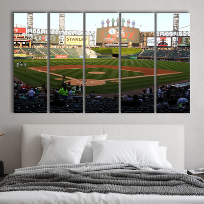 Guaranteed Rate Field in Chicago, Stadium Canvas, Sport Art, 5 Panel B, Extra Large Canvas, Canvas Print Wall Art