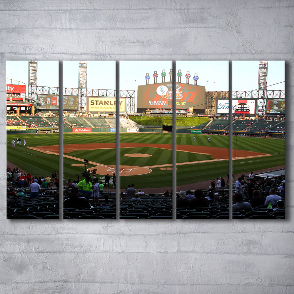Guaranteed Rate Field in Chicago, Stadium Canvas, Sport Art, 5 Panel B, Extra Large Canvas, Canvas Print Wall Art