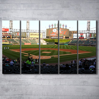 Guaranteed Rate Field in Chicago, Stadium Canvas, Sport Art, 5 Panel B, Extra Large Canvas, Canvas Print Wall Art