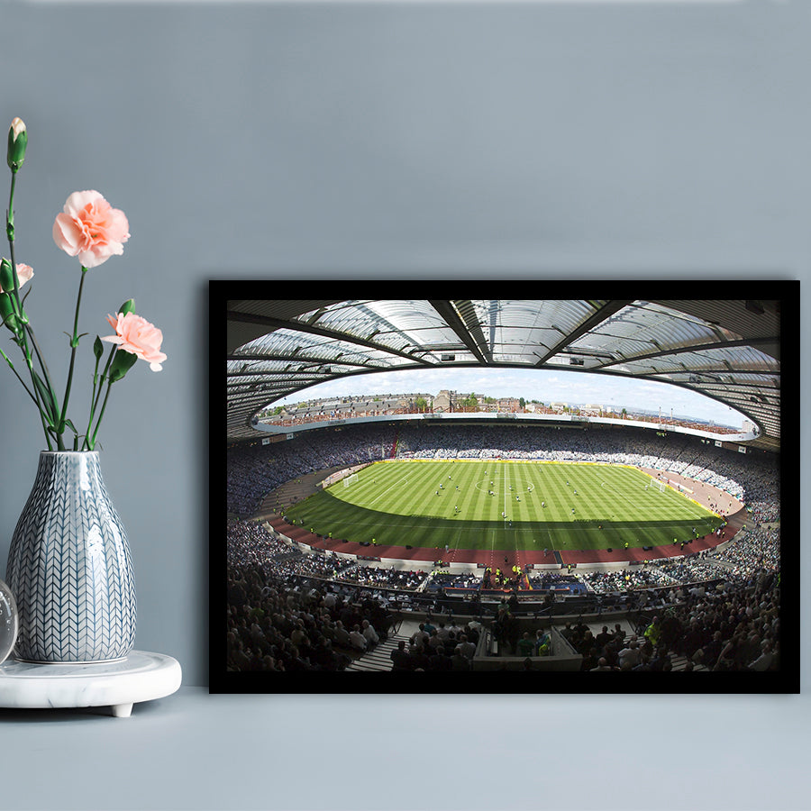 Hampden Park Stadium, Stadium Canvas, Sport Art, Gift for him, Framed Art Print Wall Decor, Picture Framed