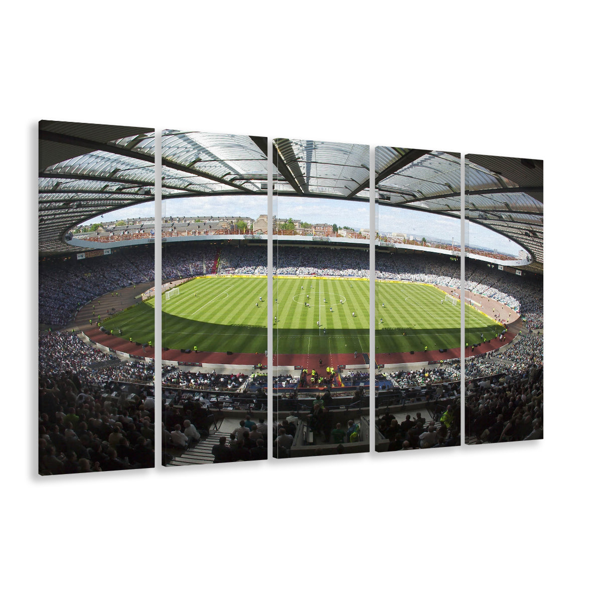 Hampden Park Stadium, Stadium Canvas, Sport Art, 5 Panel B, Extra Large Canvas, Canvas Print Wall Art
