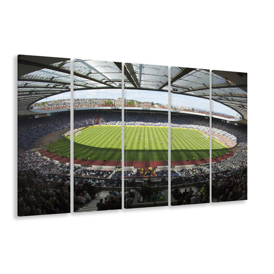 Hampden Park Stadium, Stadium Canvas, Sport Art, 5 Panel B, Extra Large Canvas, Canvas Print Wall Art