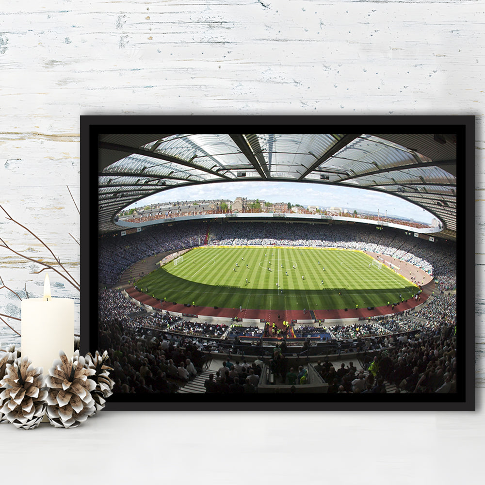 Hampden Park Stadium, Stadium Canvas, Sport Art, Framed Canvas Print Wall Art, Floating Frame