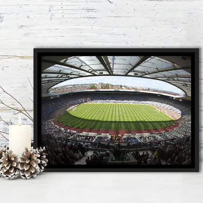 Hampden Park Stadium, Stadium Canvas, Sport Art, Framed Canvas Print Wall Art, Floating Frame