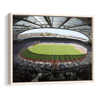 Hampden Park Stadium, Stadium Canvas, Sport Art, Framed Canvas Print Wall Art, Floating Frame