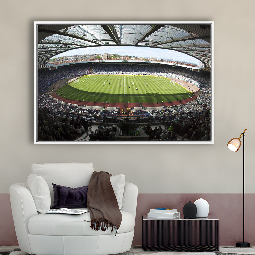 Hampden Park Stadium, Stadium Canvas, Sport Art, Framed Canvas Print Wall Art, Floating Frame