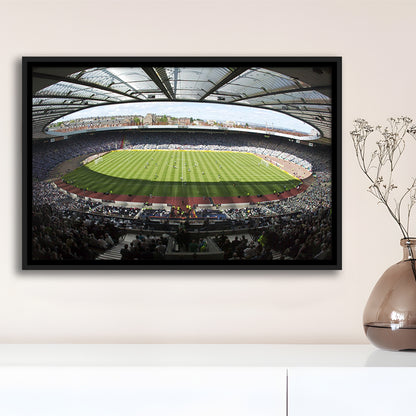 Hampden Park Stadium, Stadium Canvas, Sport Art, Framed Canvas Print Wall Art, Floating Frame