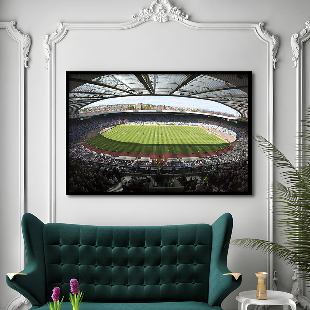 Hampden Park Stadium, Stadium Canvas, Sport Art, Gift for him, Framed Art Print Wall Decor, Picture Framed