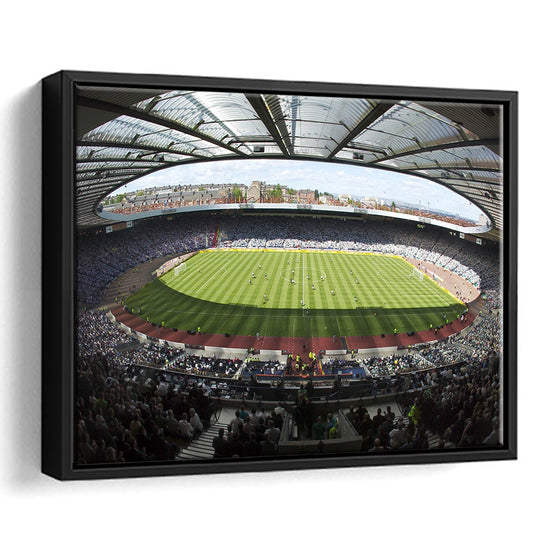 Hampden Park Stadium, Stadium Canvas, Sport Art, Framed Canvas Print Wall Art, Floating Frame