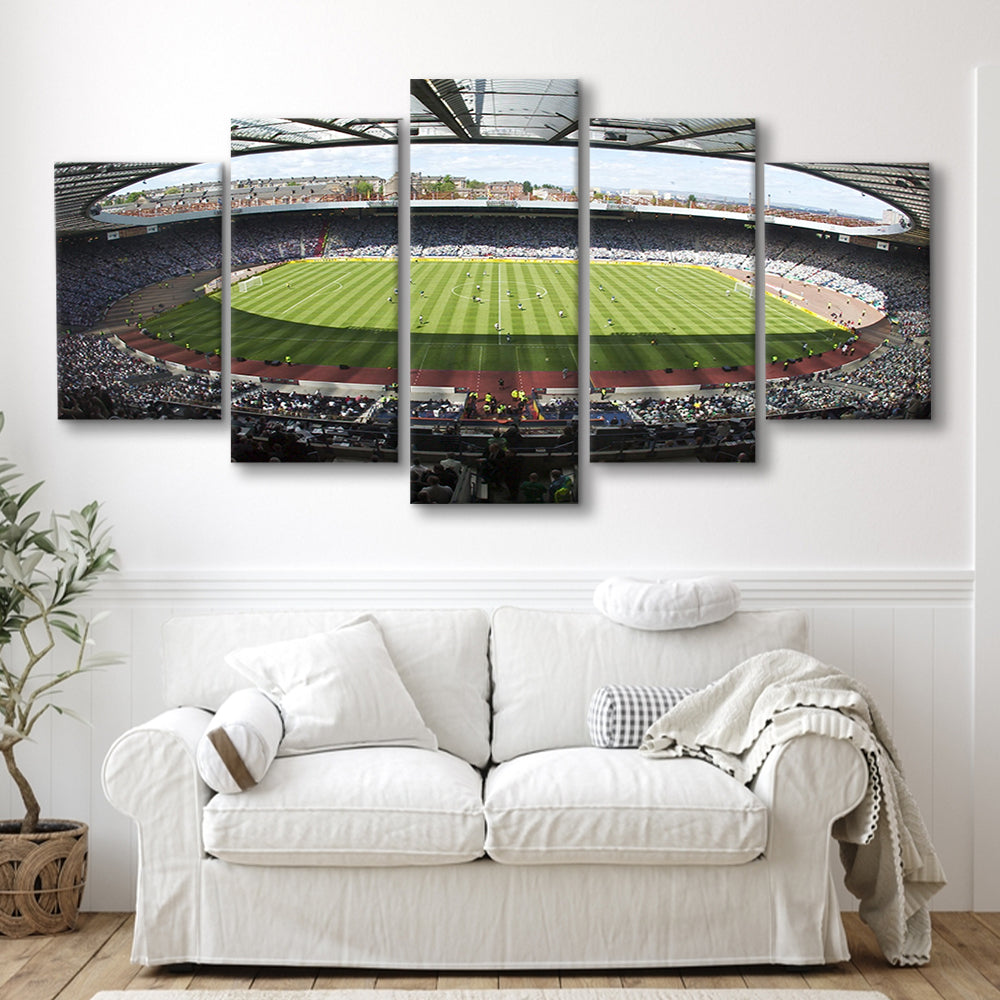 Hampden Park Stadium, Stadium Canvas, Sport Art, Gift for him, 5 Panel, Large Canvas, Canvas Print Wall Art