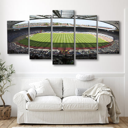 Hampden Park Stadium, Stadium Canvas, Sport Art, Gift for him, 5 Panel, Large Canvas, Canvas Print Wall Art