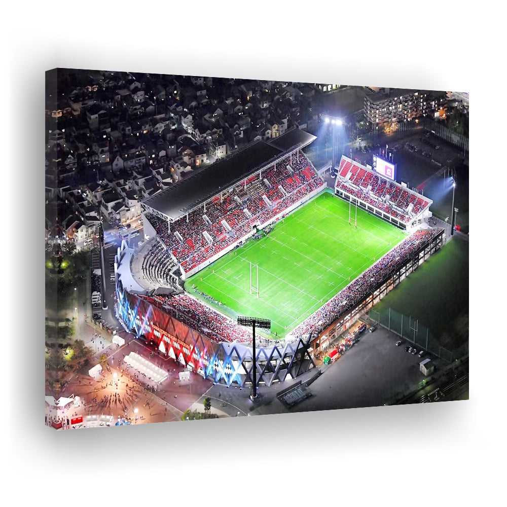 Hanazono Rugby Stadium, Stadium Canvas, Sport Art, Gift for him, Man Cave Decor, Art Print, Canvas Print Wall Art