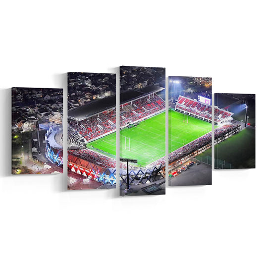 Hanazono Rugby Stadium, Stadium Canvas, Sport Art, Gift for him, 5 Panel, Large Canvas, Canvas Print Wall Art