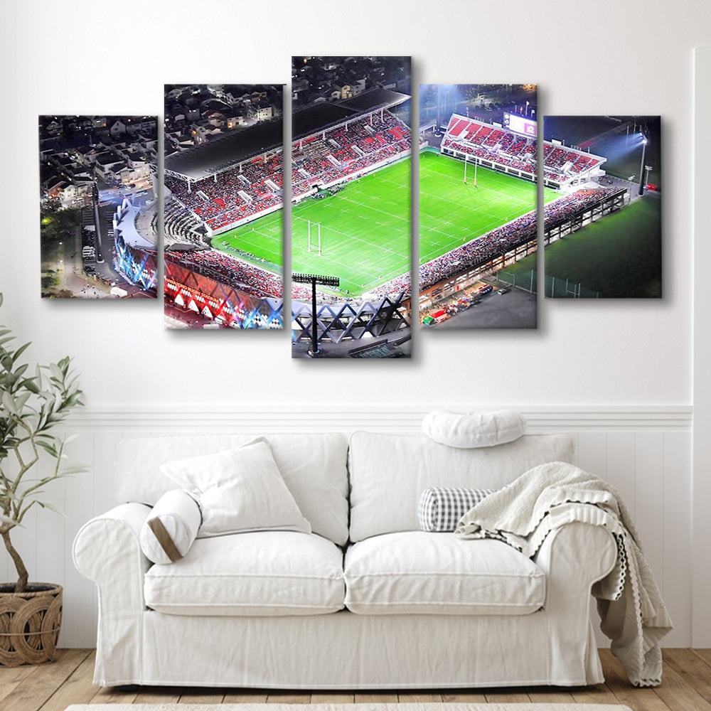 Hanazono Rugby Stadium, Stadium Canvas, Sport Art, Gift for him, 5 Panel, Large Canvas, Canvas Print Wall Art